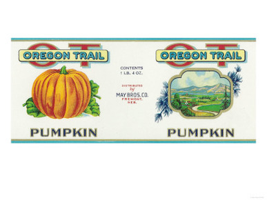 Fremont, Nebraska - Oregon Trail Pumpkin Can Label