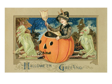 Woman in Pumpkin Sedan Chair, Demons